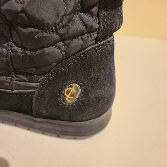 Coach Black Faux Fur Lined Quilted Boots Size 6 Women's Winter Snow Designer Y2K - Picture 4 of 11
